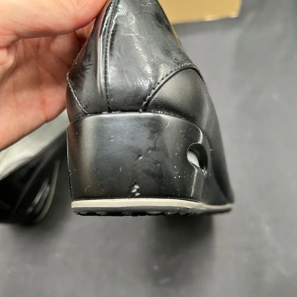 Cole Haan Air Tali Black Leather NikeAir Wedge Pumps Shoes D30148 Womens 8B